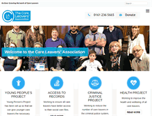 Tablet Screenshot of careleavers.com